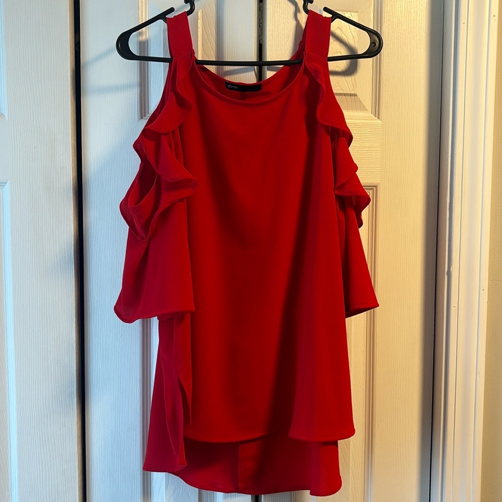 XL Gibson Hi Lo Cold Shoulder top